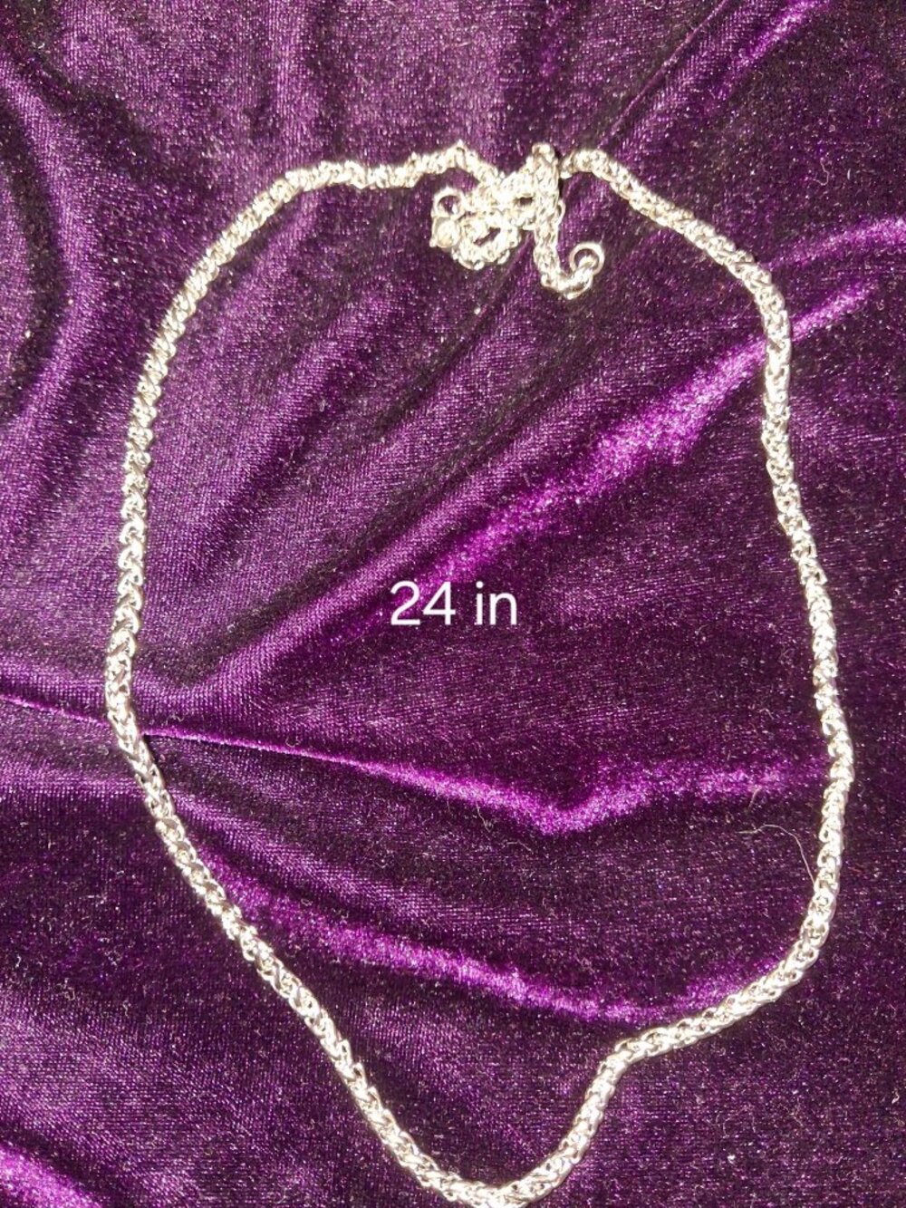 Stainless Steel Wheat Chain Necklace 24 Inch - Brand New